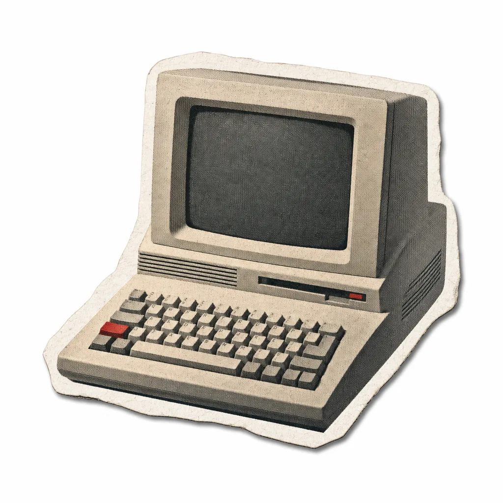 Vintage beige personal computer